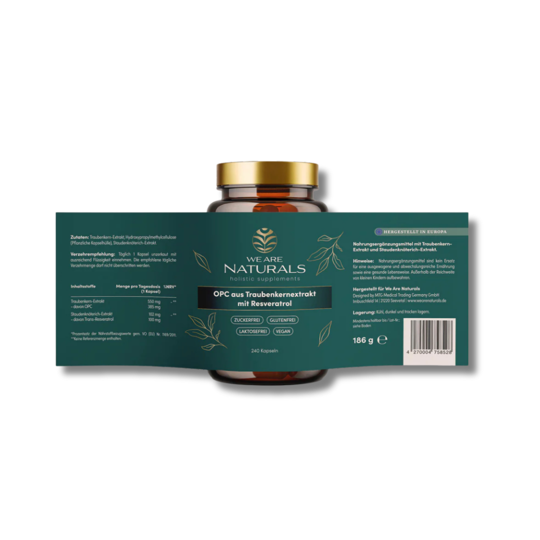 OPC & Trans-Resveratrol aus Traubenkern-Extrakt