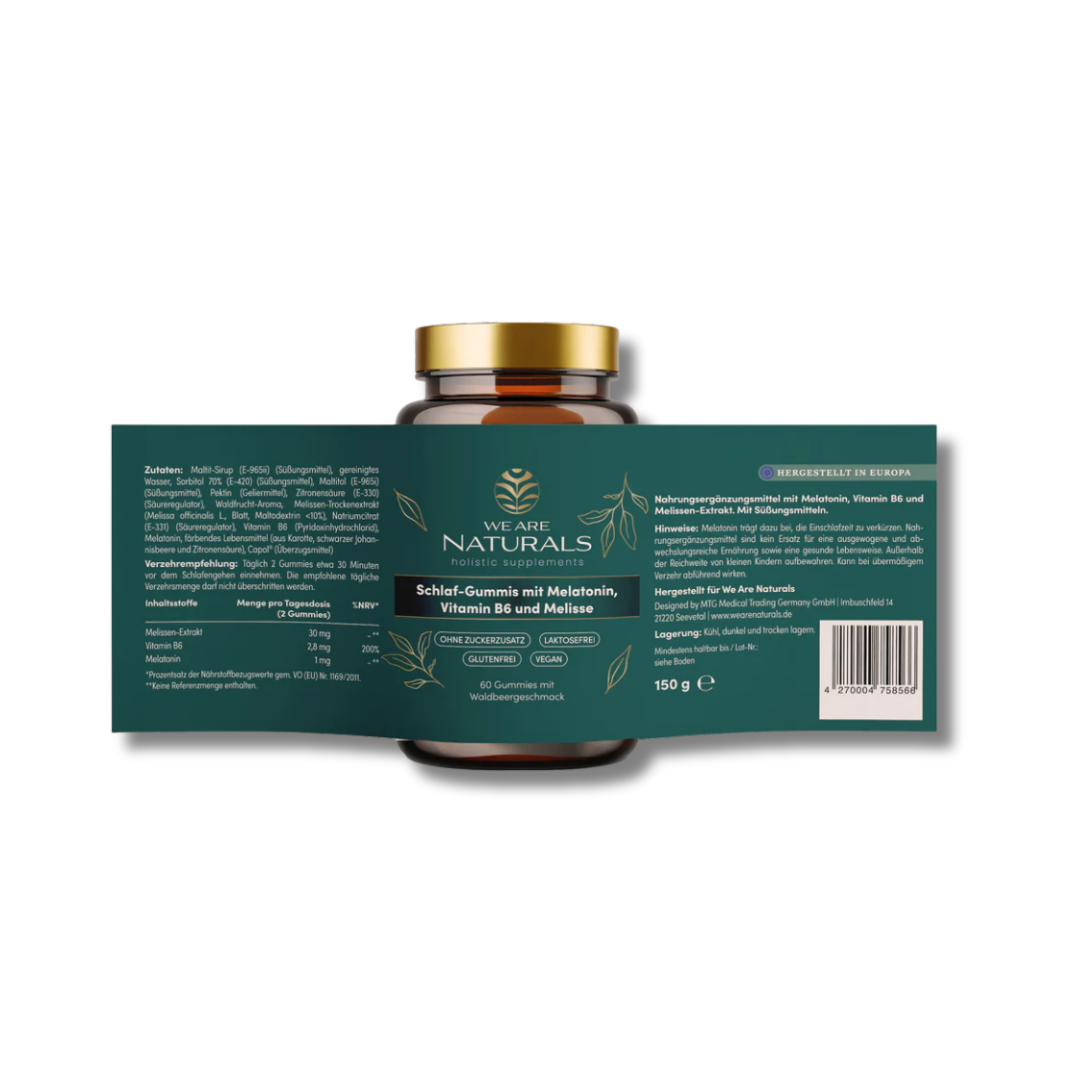 Sleep Gummies with Melatonin, Vitamin B6 and Lemon Balm