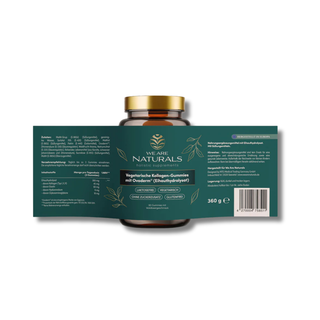 Vegetarische Kollagen-Gummies mit Ovoderm® (Eihauthydrolysat)