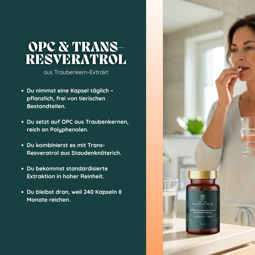 OPC & Trans-Resveratrol aus Traubenkern-Extrakt
