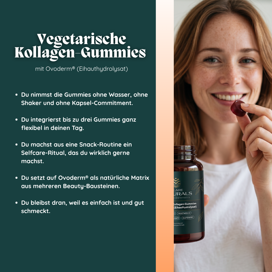 Vegetarische Kollagen-Gummies mit Ovoderm® (Eihauthydrolysat)