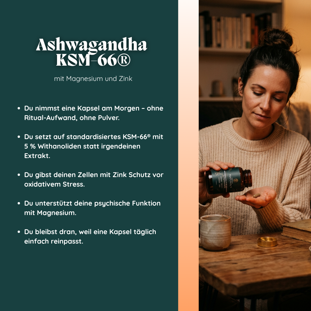 Ashwagandha KSM 66® mit Magnesium und Zink