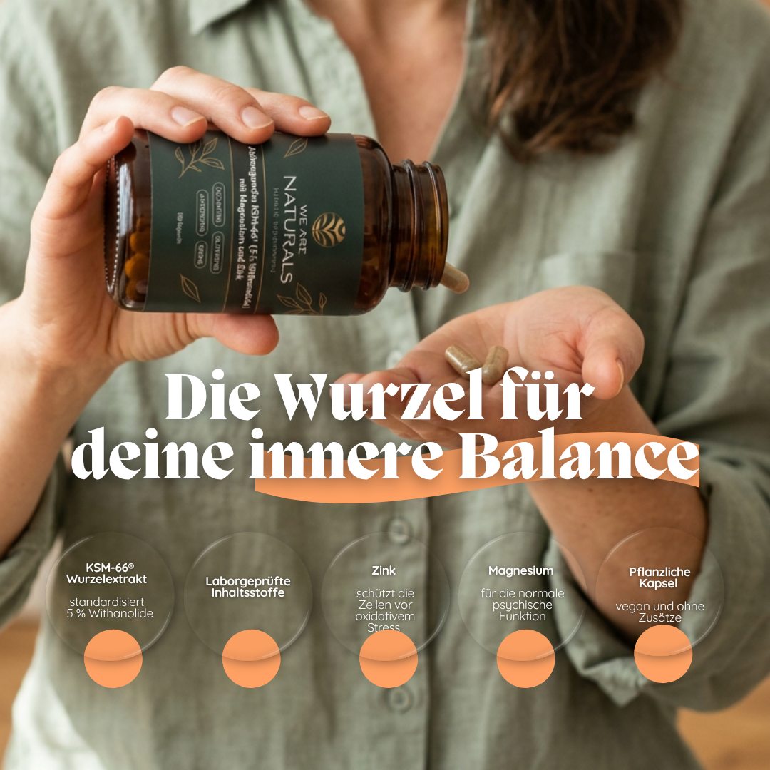 Ashwagandha KSM 66® mit Magnesium und Zink