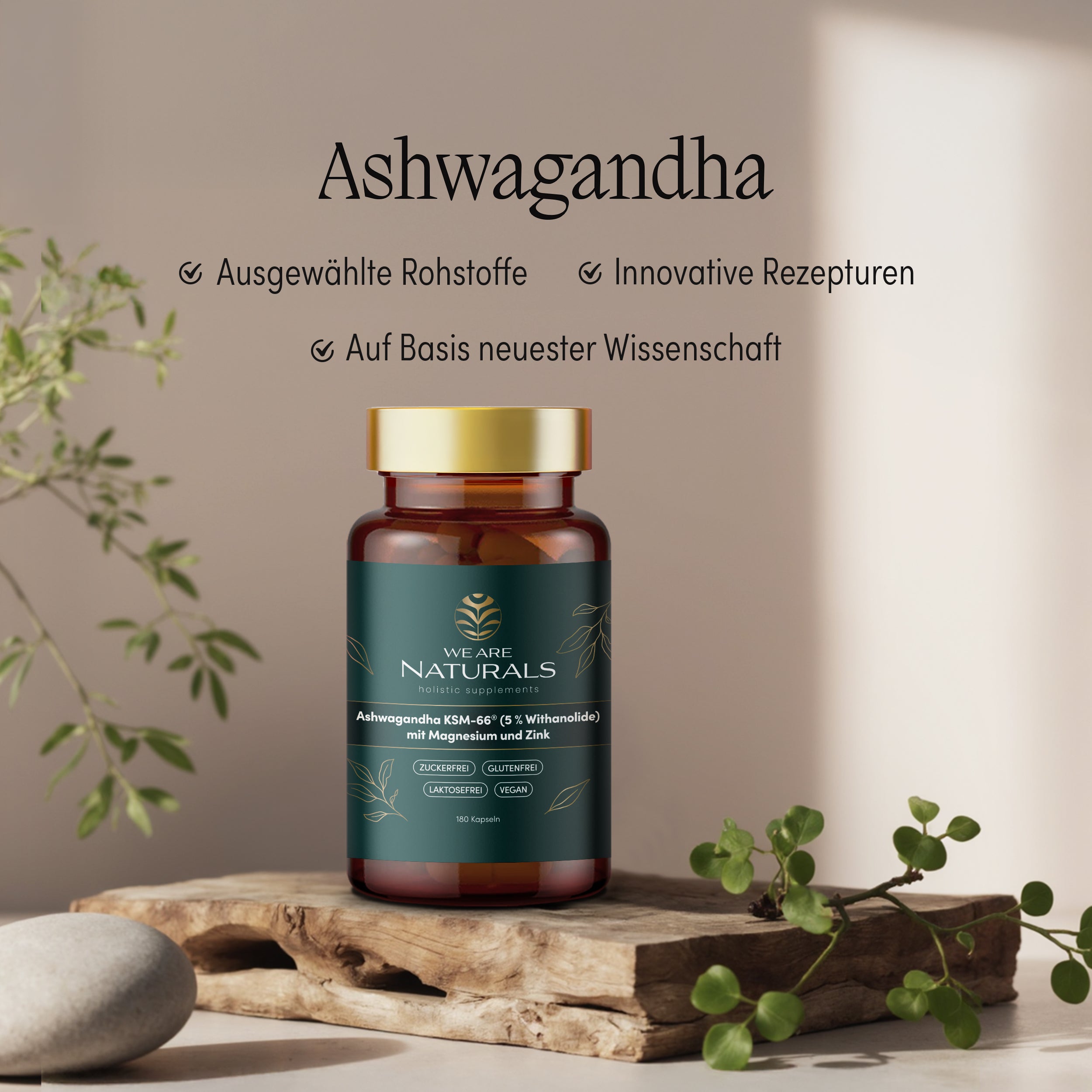 Ashwagandha KSM 66® mit Magnesium und Zink