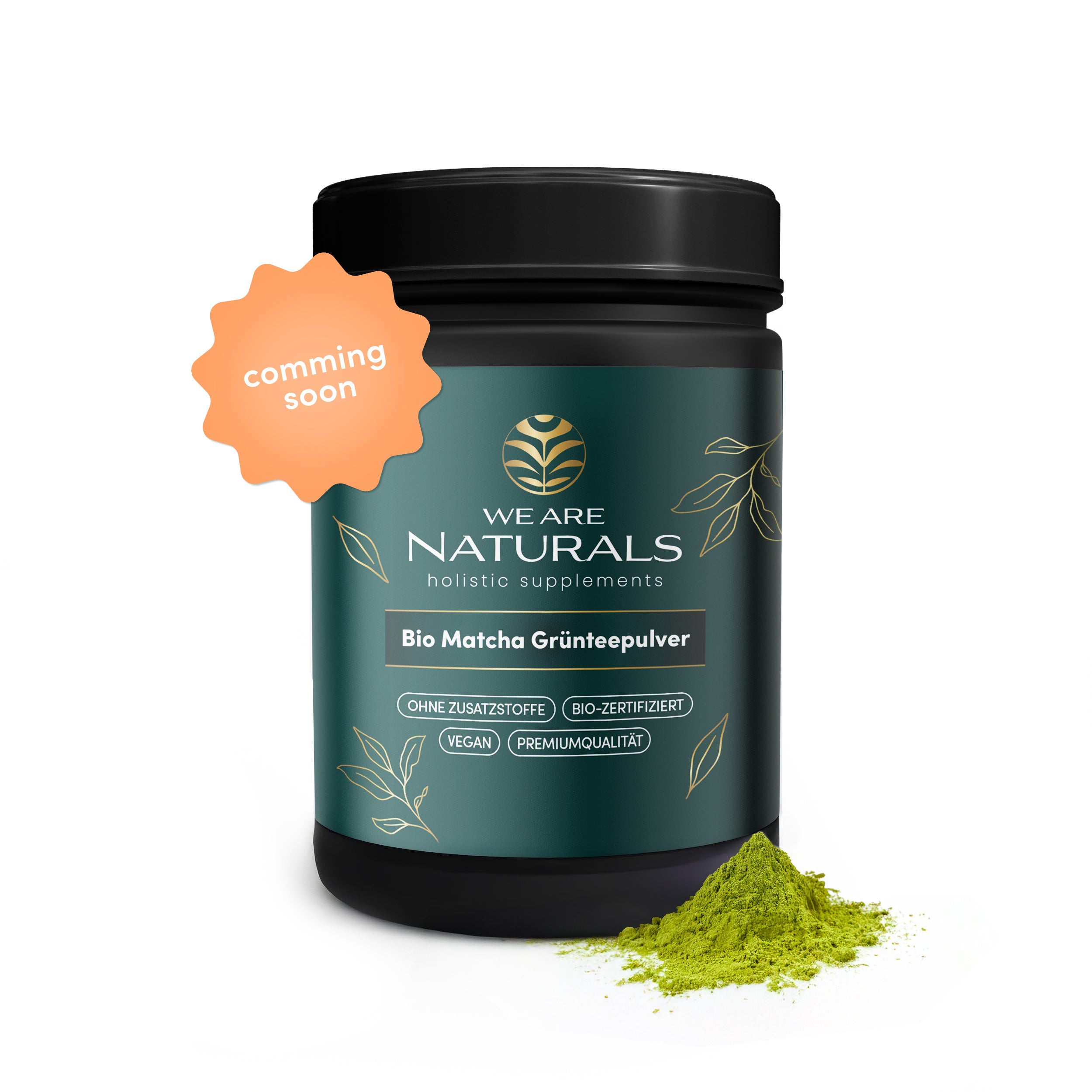 We Are Naturals Bio Matcha Grünteepulver – veganes, bio-zertifiziertes Superfood in Premiumqualität
