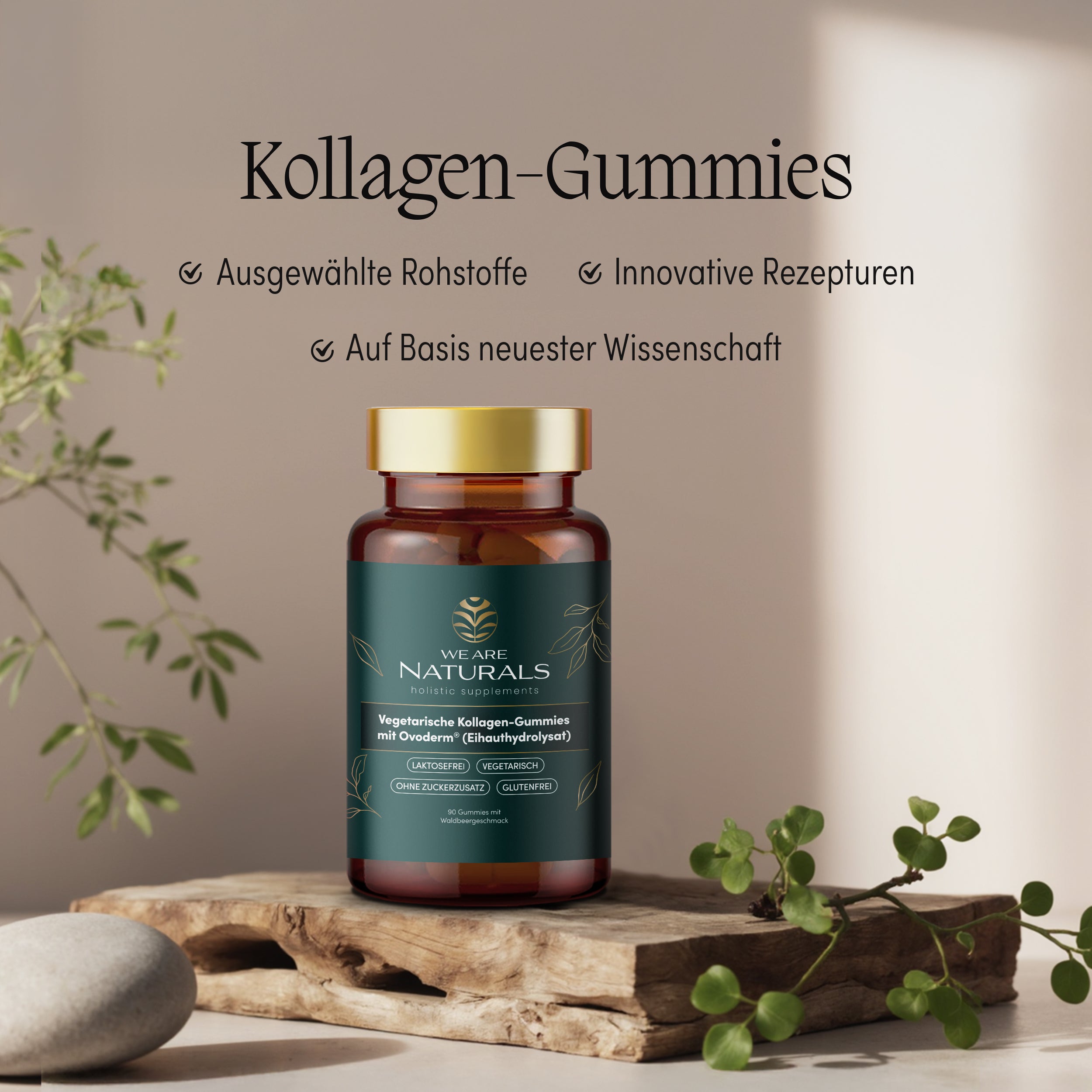 Kollagen-Gummies von We Are Naturals mit Ovoderm – wissenschaftlich entwickelte Rezeptur auf Basis hochwertiger Rohstoffe